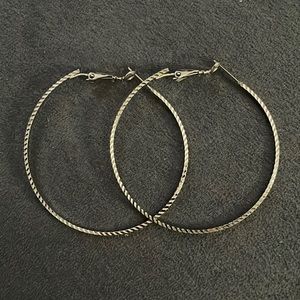 Hoop Earrings silver finished
